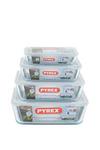 Pyrex 'Cook & Freeze' 4 Piece Glass Rectangular Food Container Set thumbnail 1