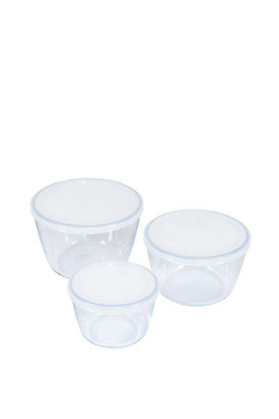 Pyrex 'Cook & Freeze' 3 Piece Glass Round Food Container Set 2