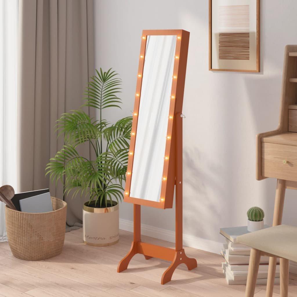 Free-Standing Mirror with LED 34x37x146 cm
