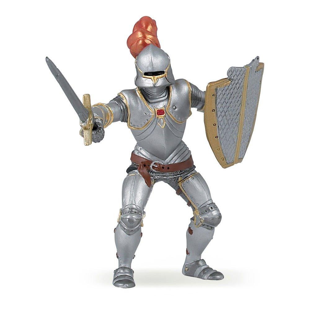 Fantasy World Knight in Armour with Red Feather Toy Figure (39244)