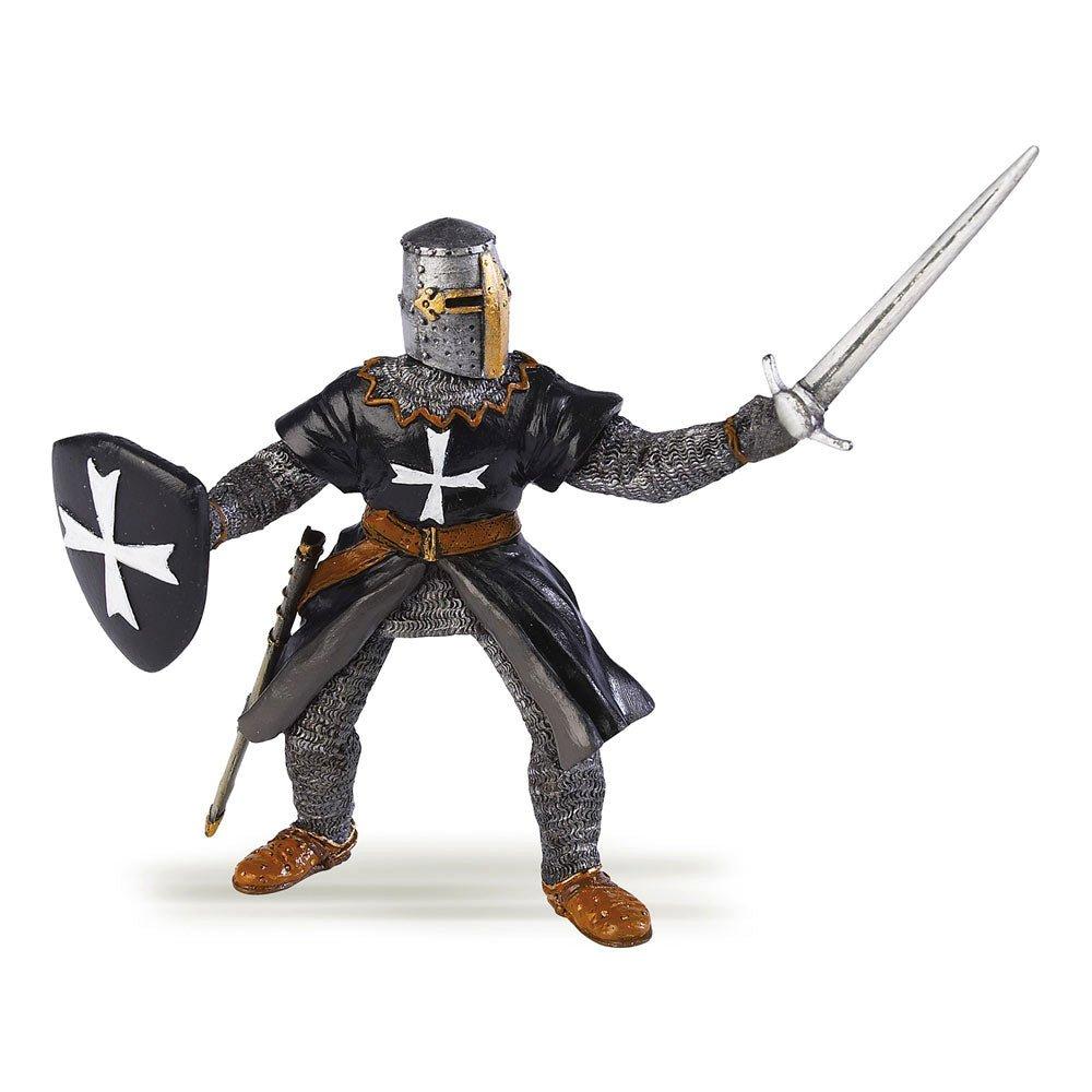 Fantasy World Hospitaller Knight with Sword Toy Figure, Three Years or Above, Black (39938)