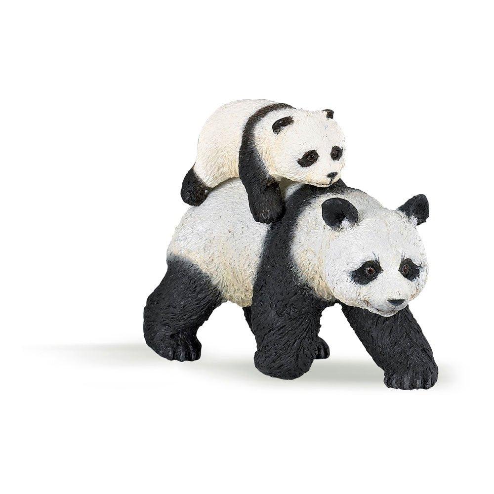 Wild Animal Kingdom Panda and Baby Panda Toy Figure, Three Years or Above, White/Black (50071)