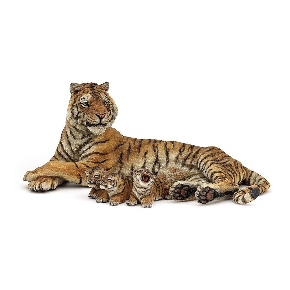 Wild Animal Kingdom Lying Tigress Nursing Toy Figure, Three Years or Above, Multi-colour (50156)