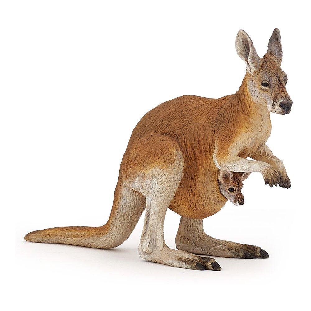 Wild Animal Kingdom Kangaroo with Joey Toy Figure, Three Years or Above, Brown (50188)