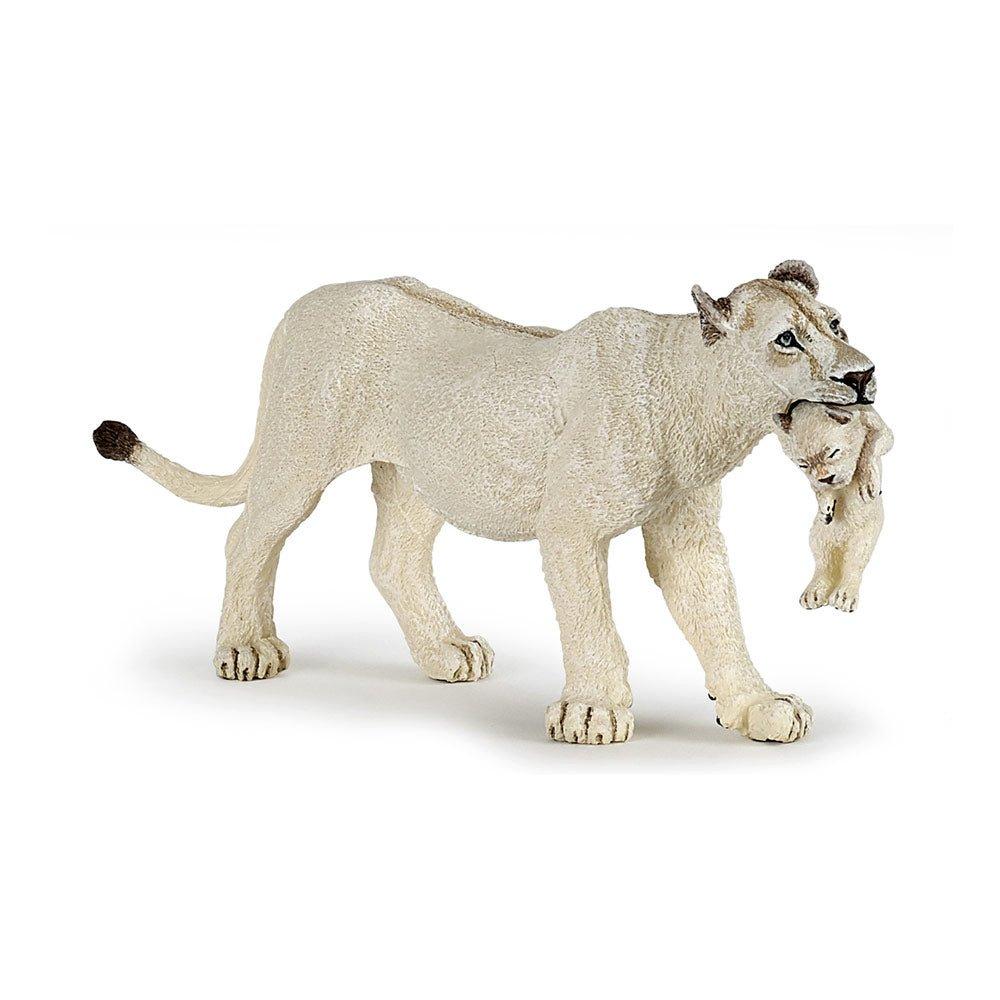 Wild Animal Kingdom White Lioness with Cub Toy Figure (50203)