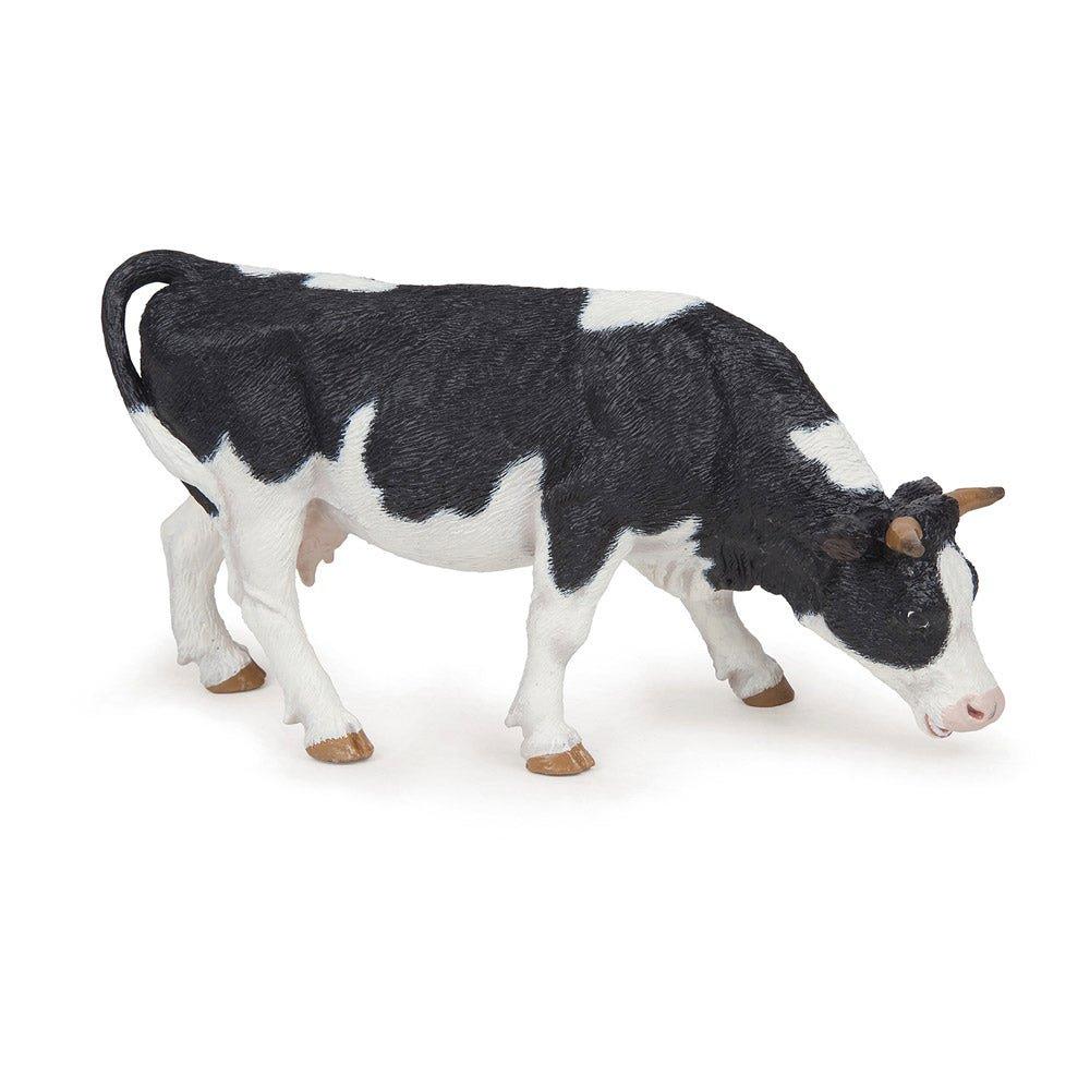 Farmyard Friends Black & White Grazing Cow Toy Figure (51150)