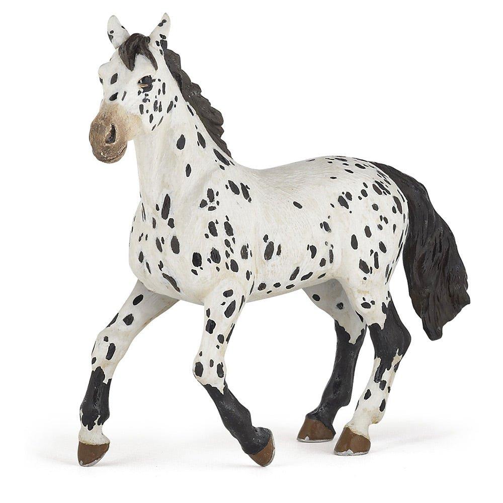 Horse and Ponies Black Appaloosa Horse Toy Figure, Three Years or Above, White/Black (51539)