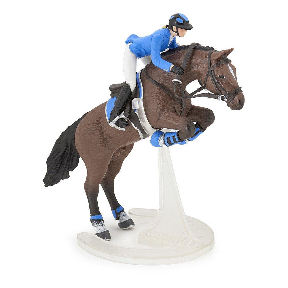 Horse and Ponies Jumping Horse with Riding Girl Toy Figure, Three Years or Above, Multi-colour (51560)