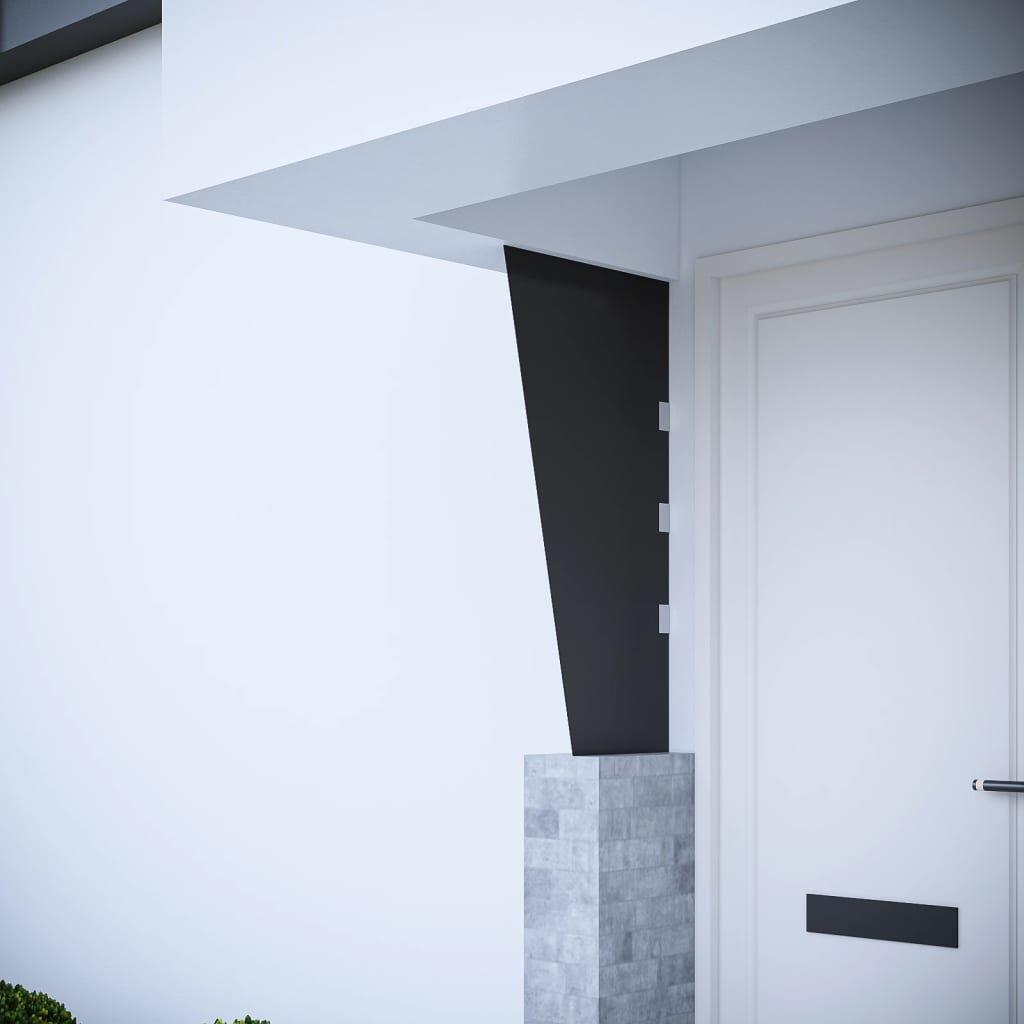 Side Panel for Door Canopy Black 50x100 cm Tempered Glass