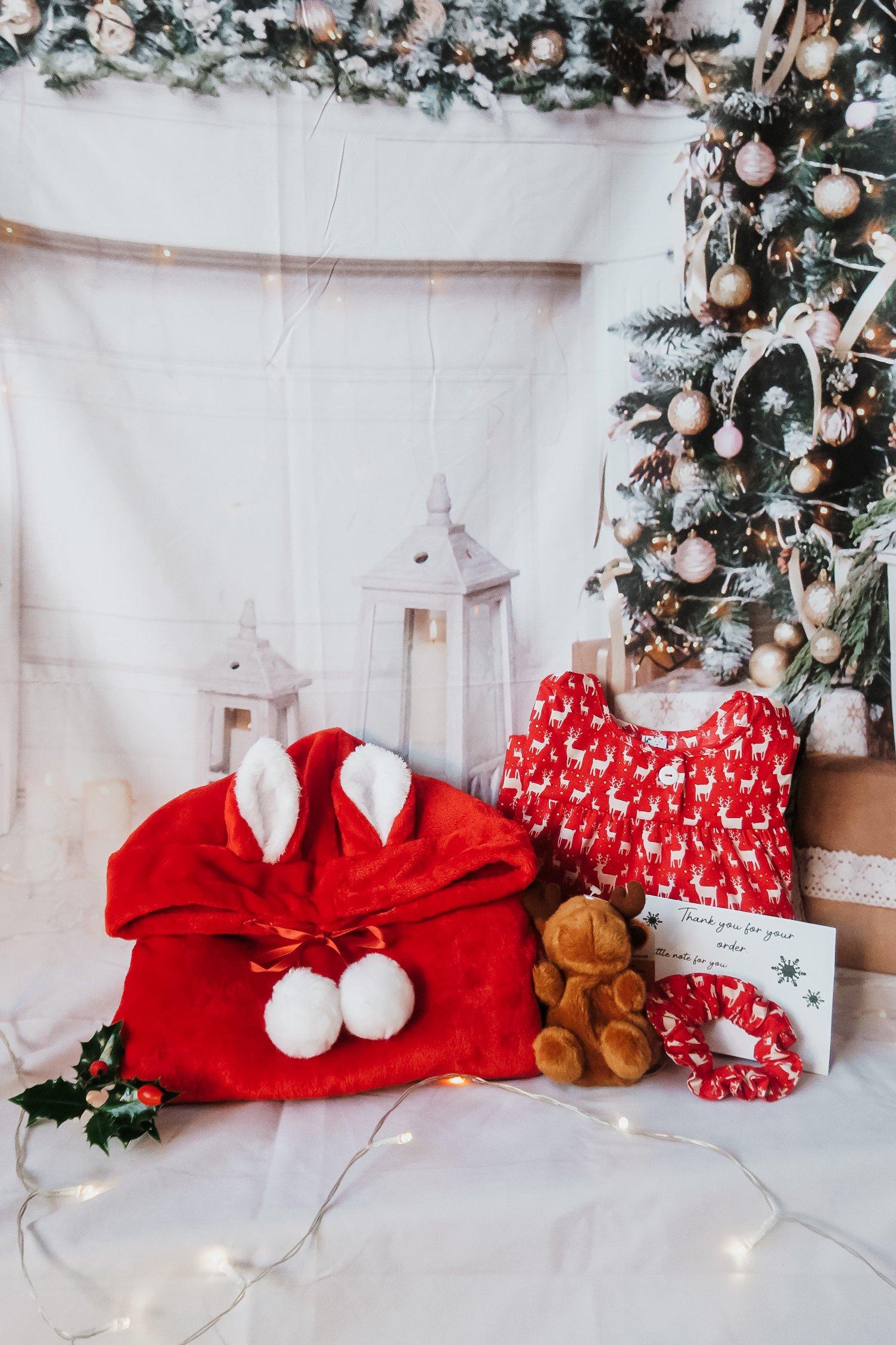 Christmas Red Fox Snuggle Hoodie, Reindeer Nightie & Matching Soft Toy Gift Box