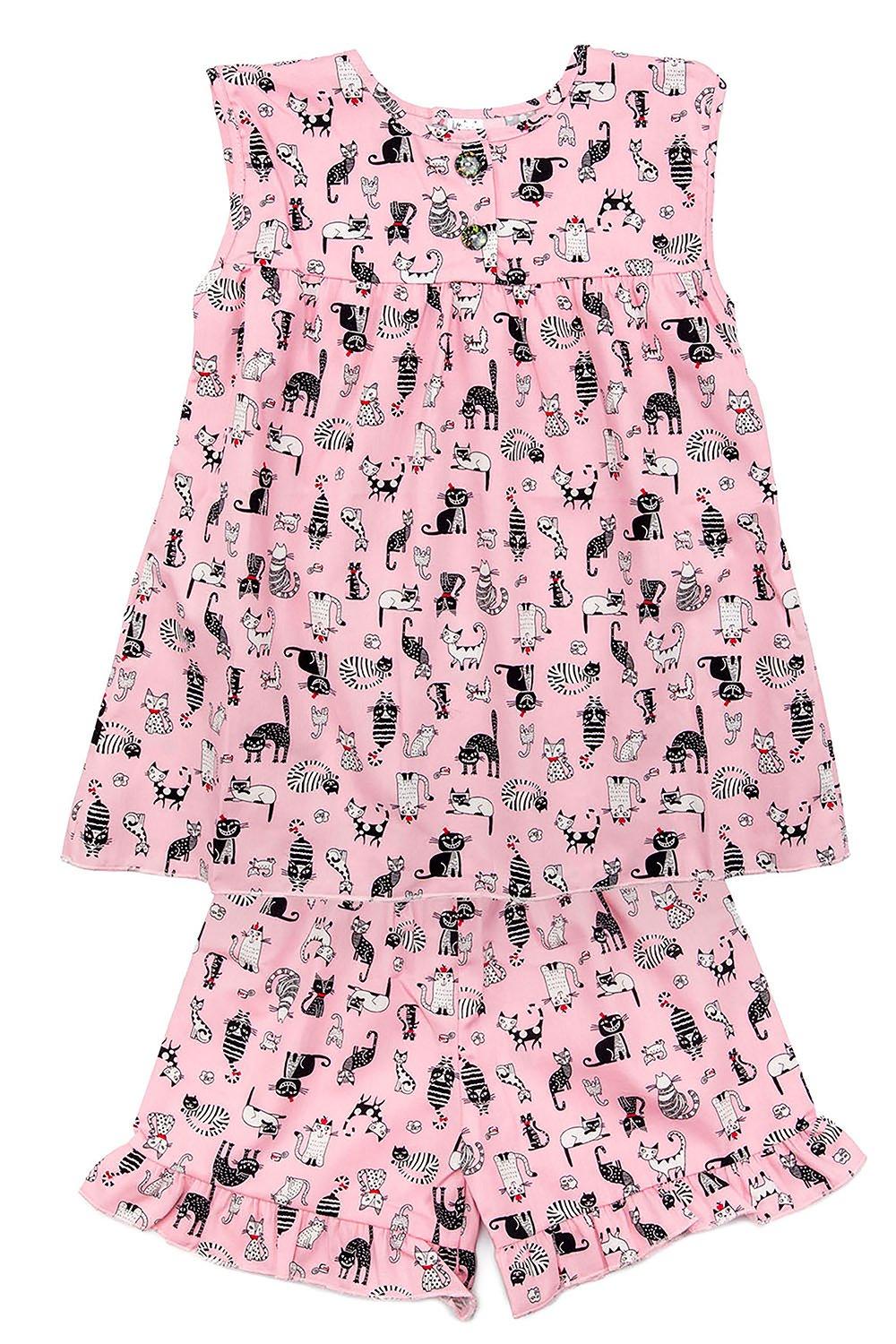 Crazy Cat Cotton Short Pyjama Set