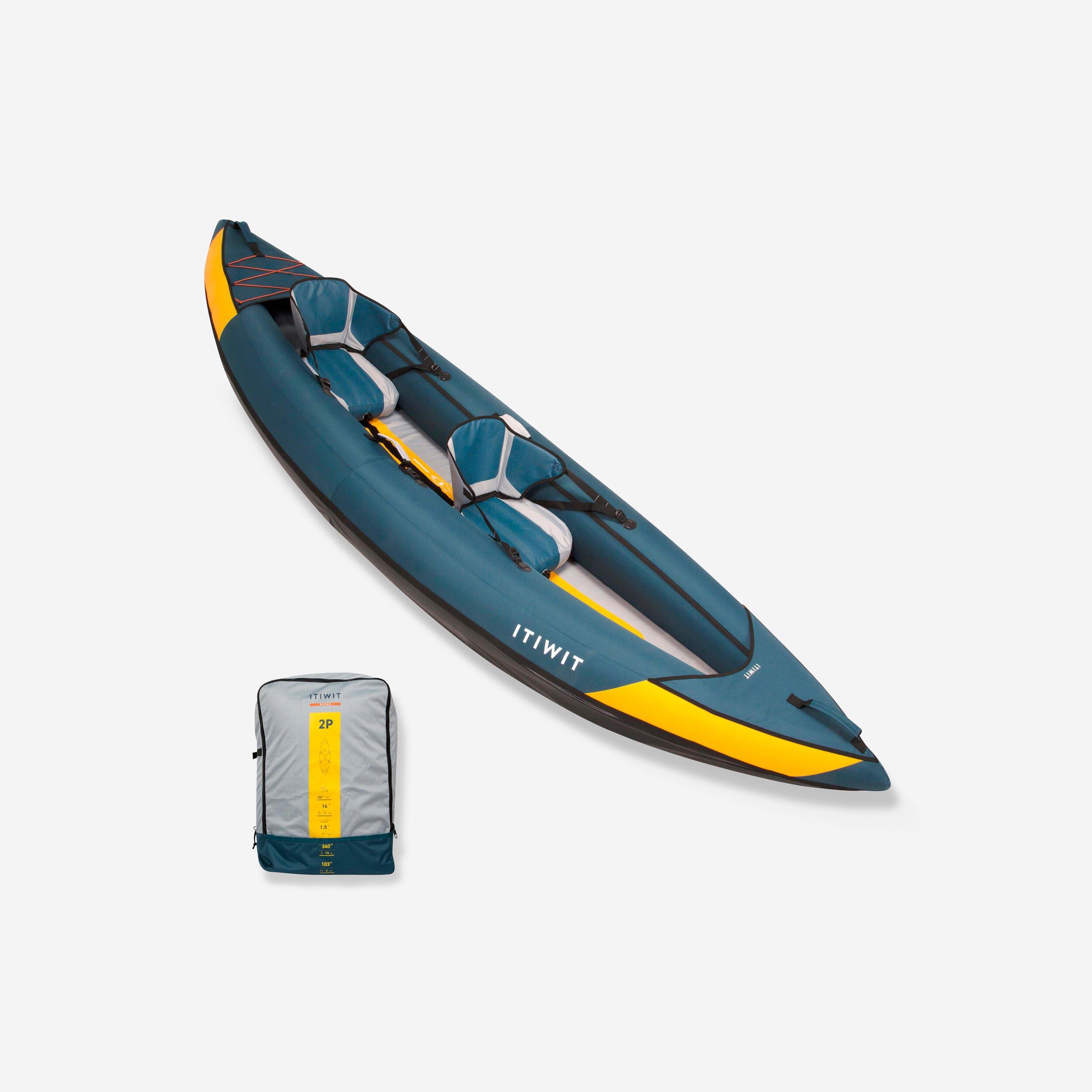 Decathlon New 100 1/2 Person Touring Inflatable Kayak -/(Dope-Dyed