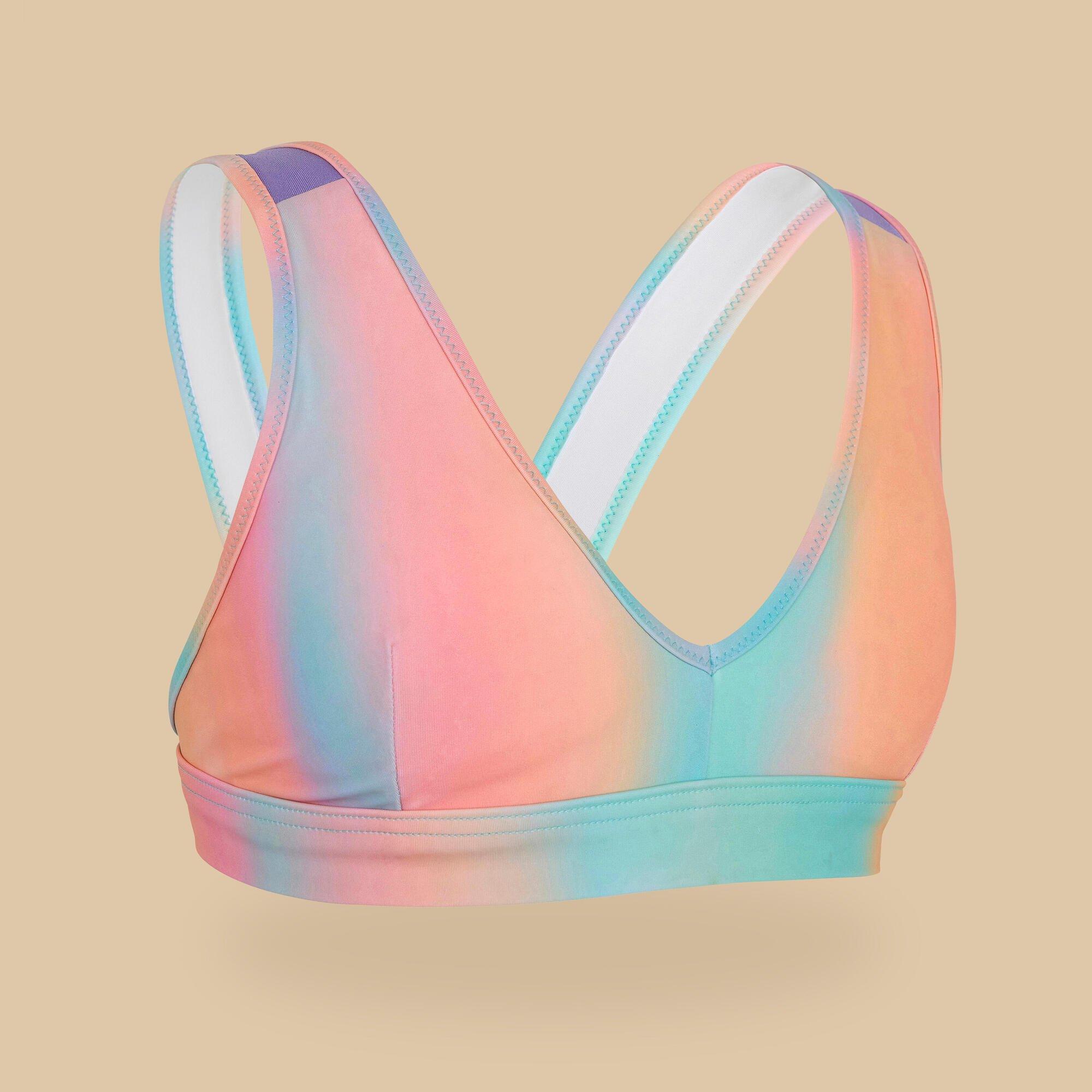 Decathlon Girl’s Surfing Triangle Lily Swimsuit Top 900 Blur