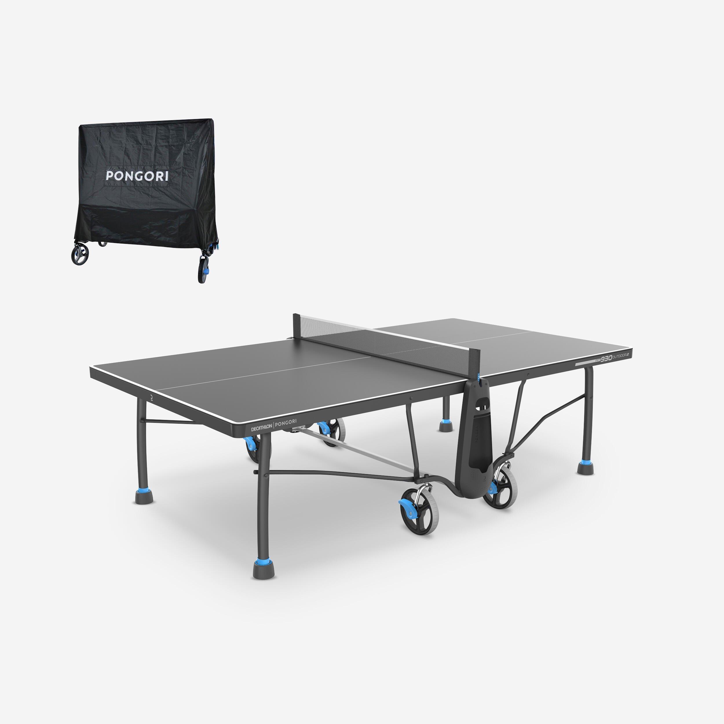 Decathlon Outdoor Table Tennis Table Ppt 930.2 With Cover
