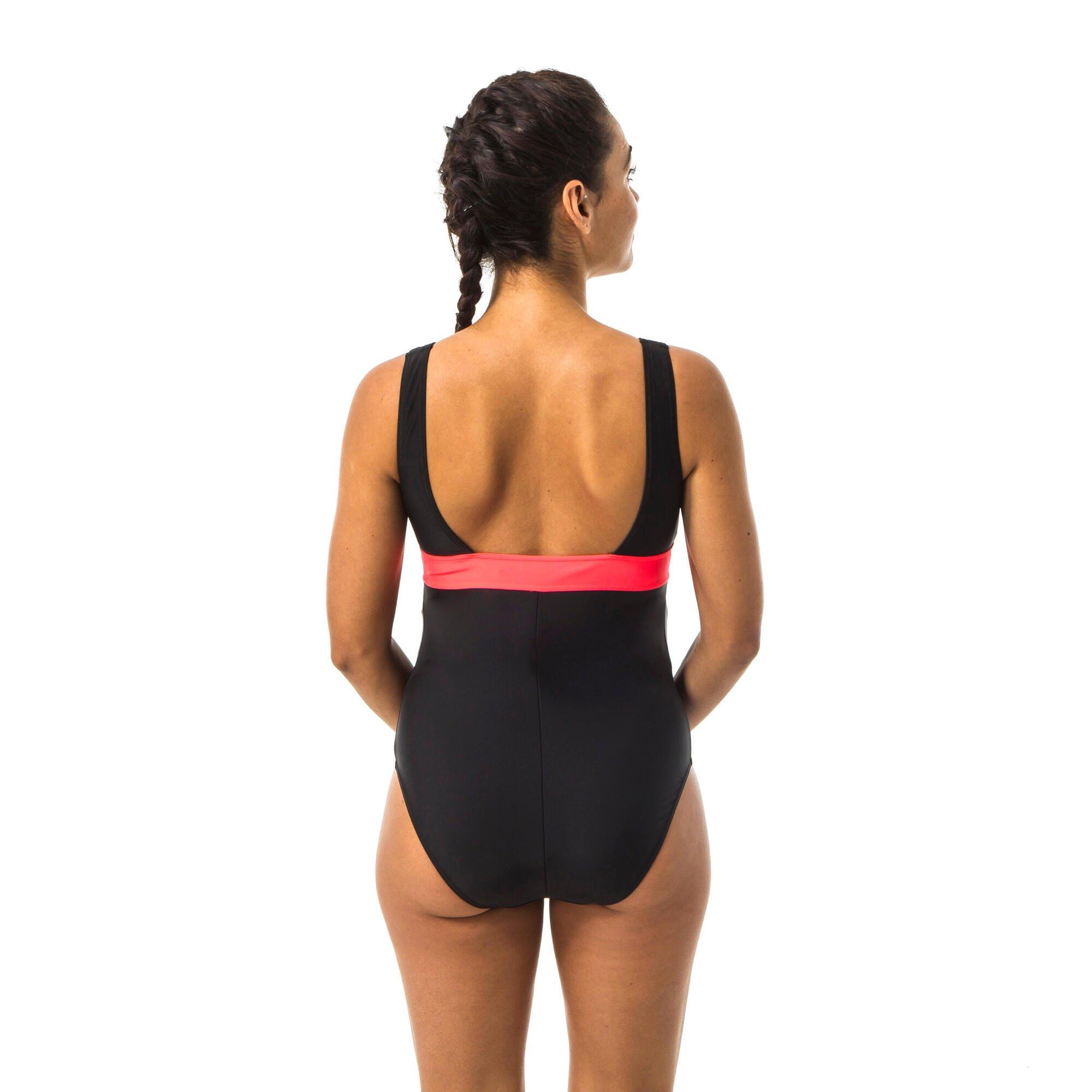 Women's 1-Piece Maternity Swimsuit - Nora - Black, Eggshell - Nabaiji -  Decathlon