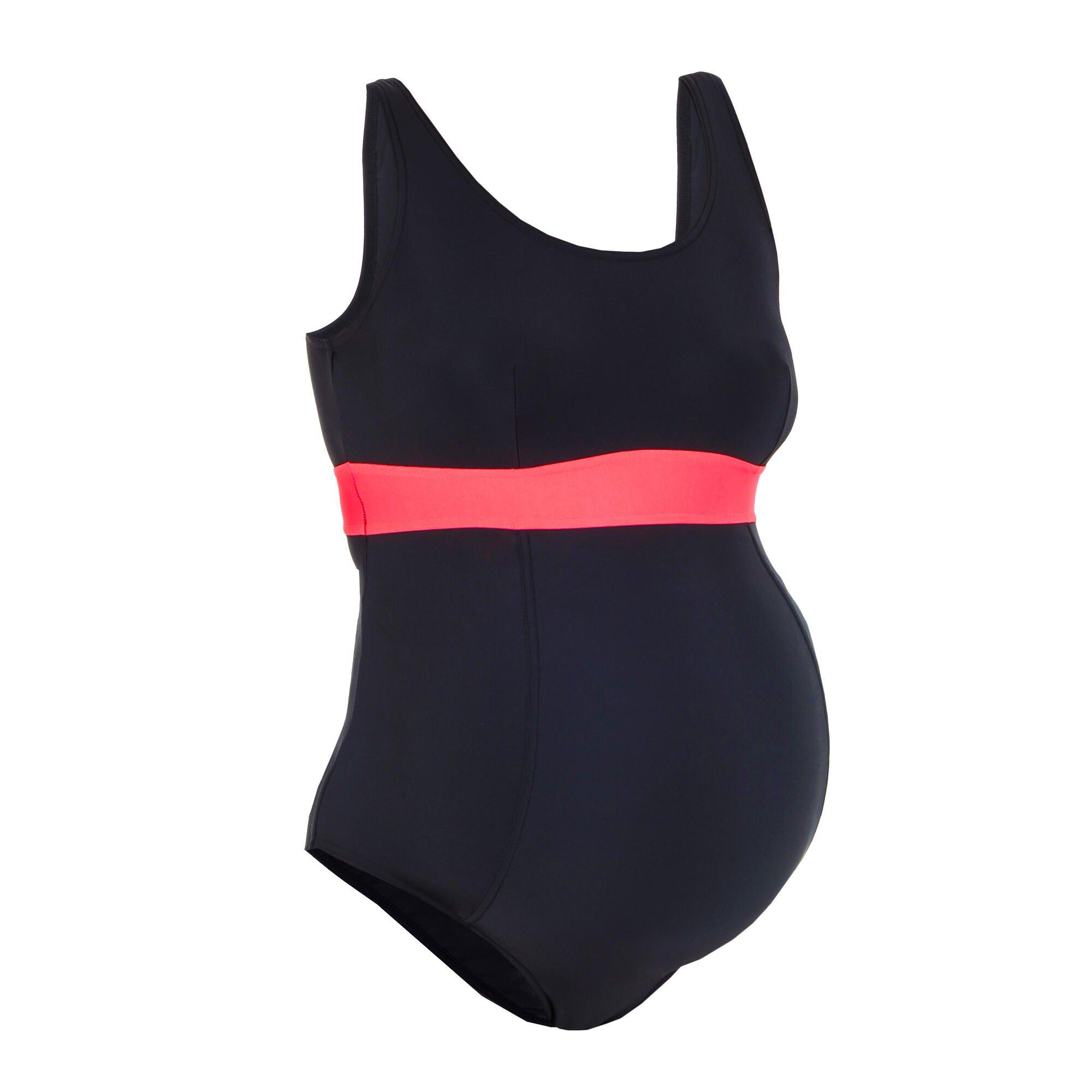 Women's 1-Piece Maternity Swimsuit - Nora - Black, Eggshell - Nabaiji -  Decathlon