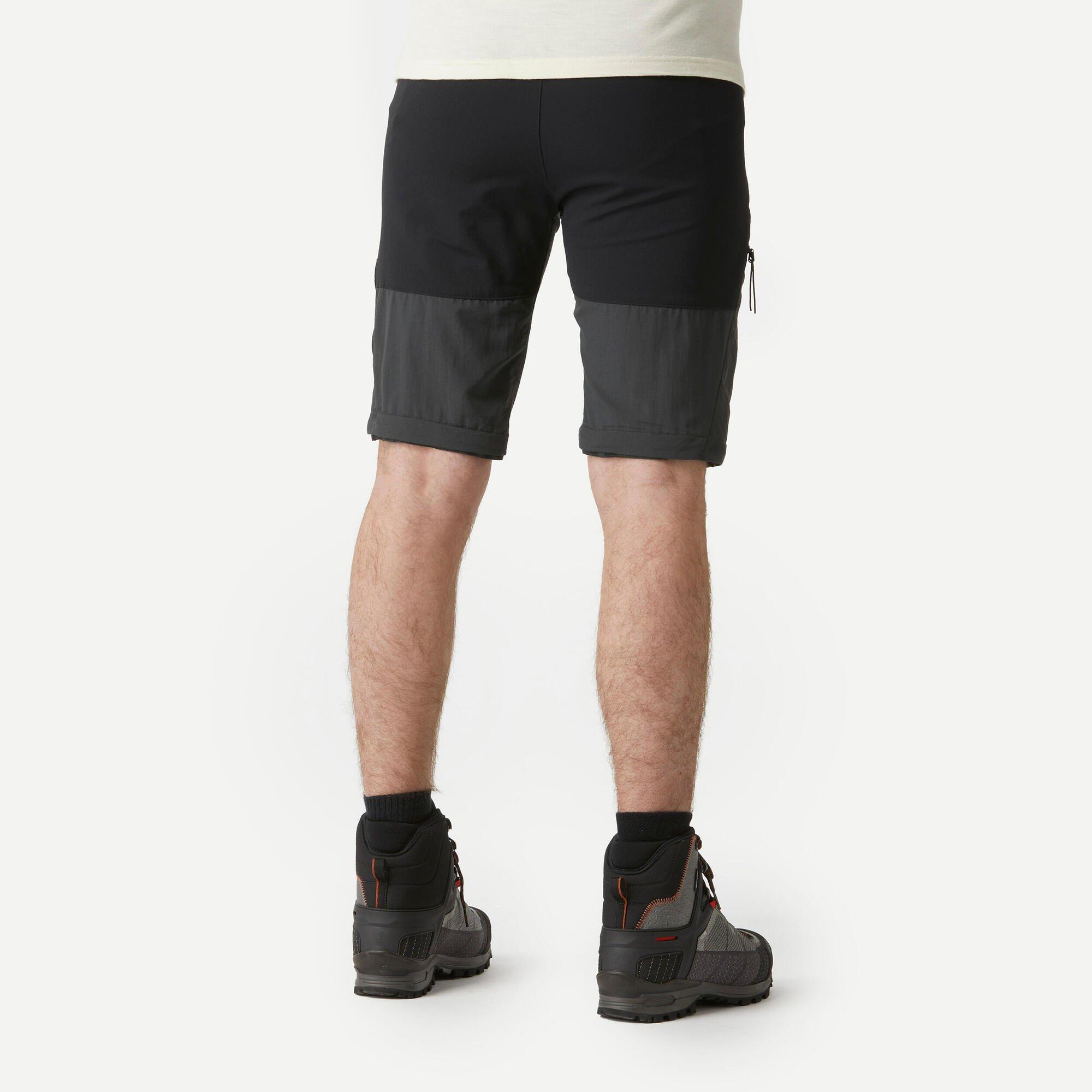 Men's Hiking Merino Boxer Shorts – MT 500 Black - Black - Forclaz