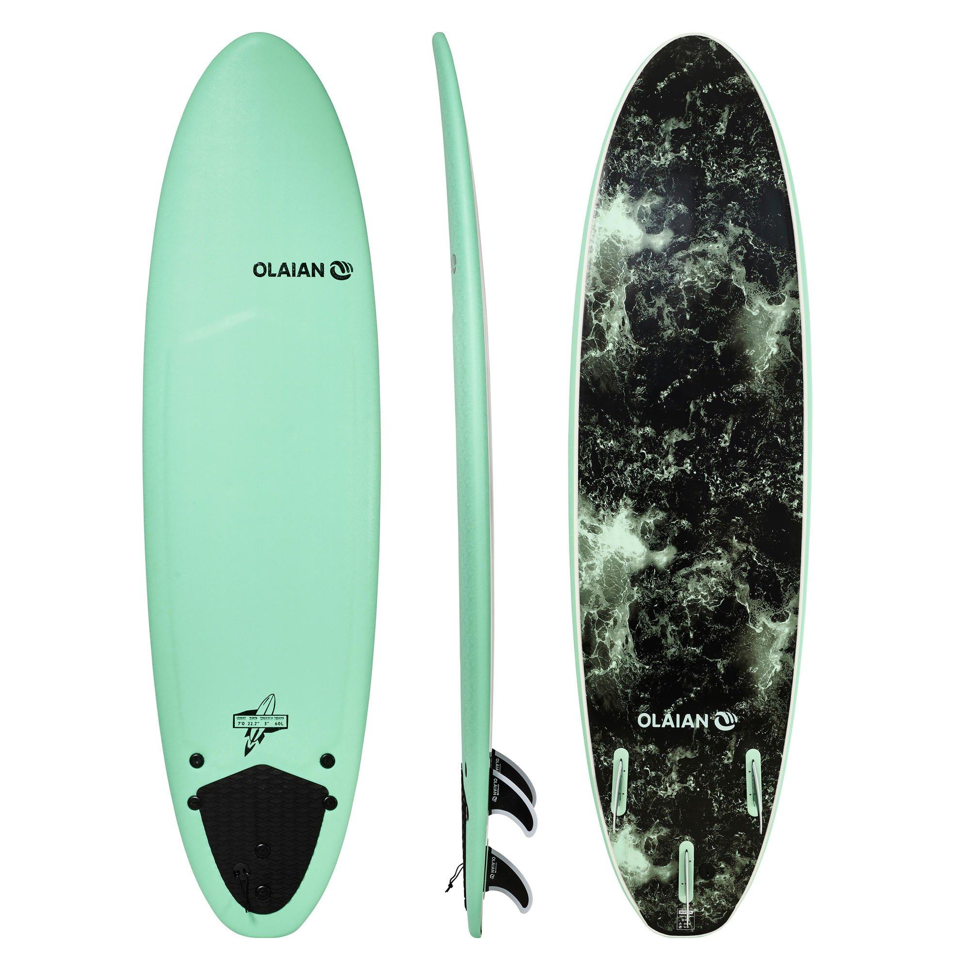 Decathlon Foam Surfboard 900 7' . Comes With 3 Fins