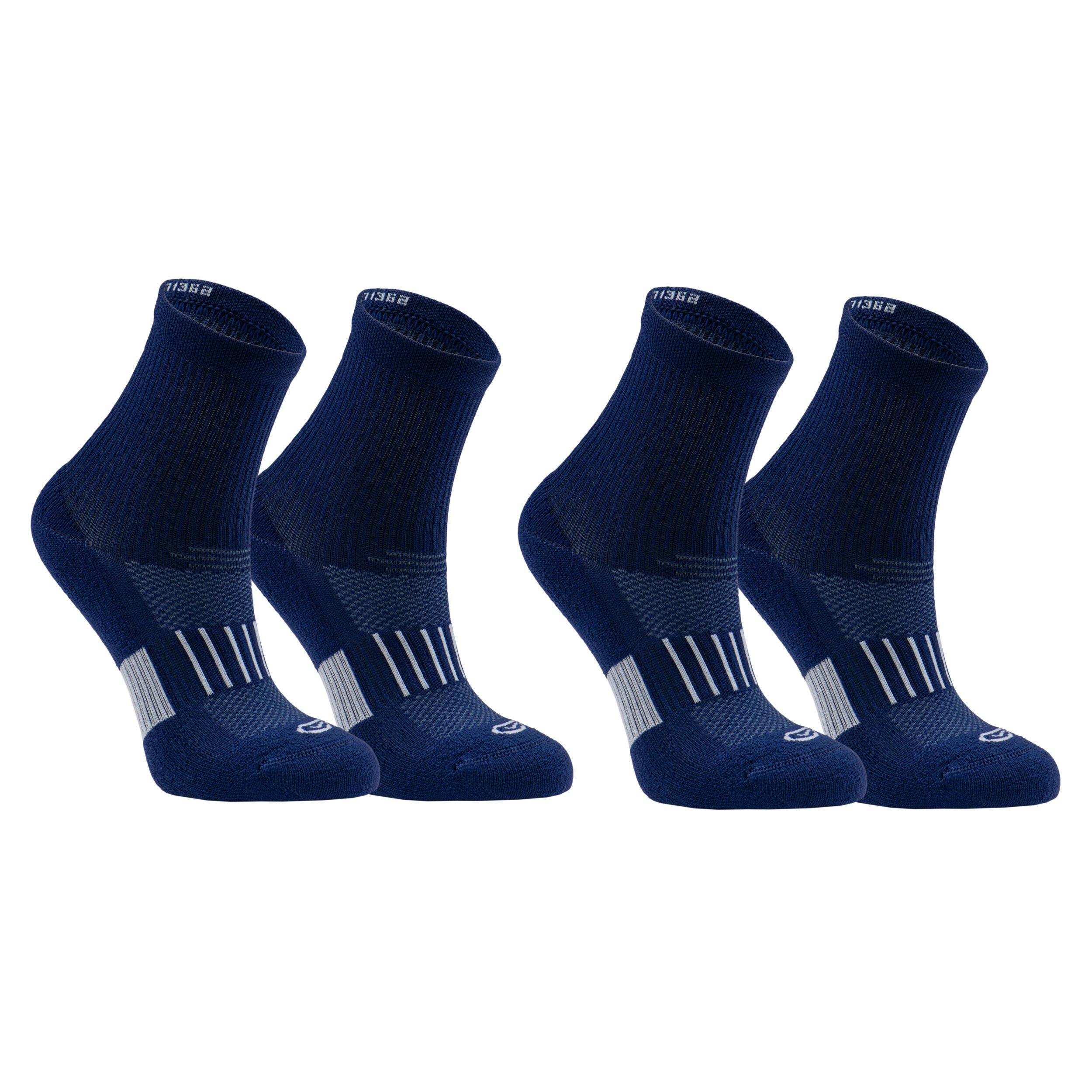 Decathlon Socks At 500 Mid 2-Pack -And Stripes
