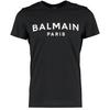 Balmain Paris White Branded Logo Black T-Shirt thumbnail 1