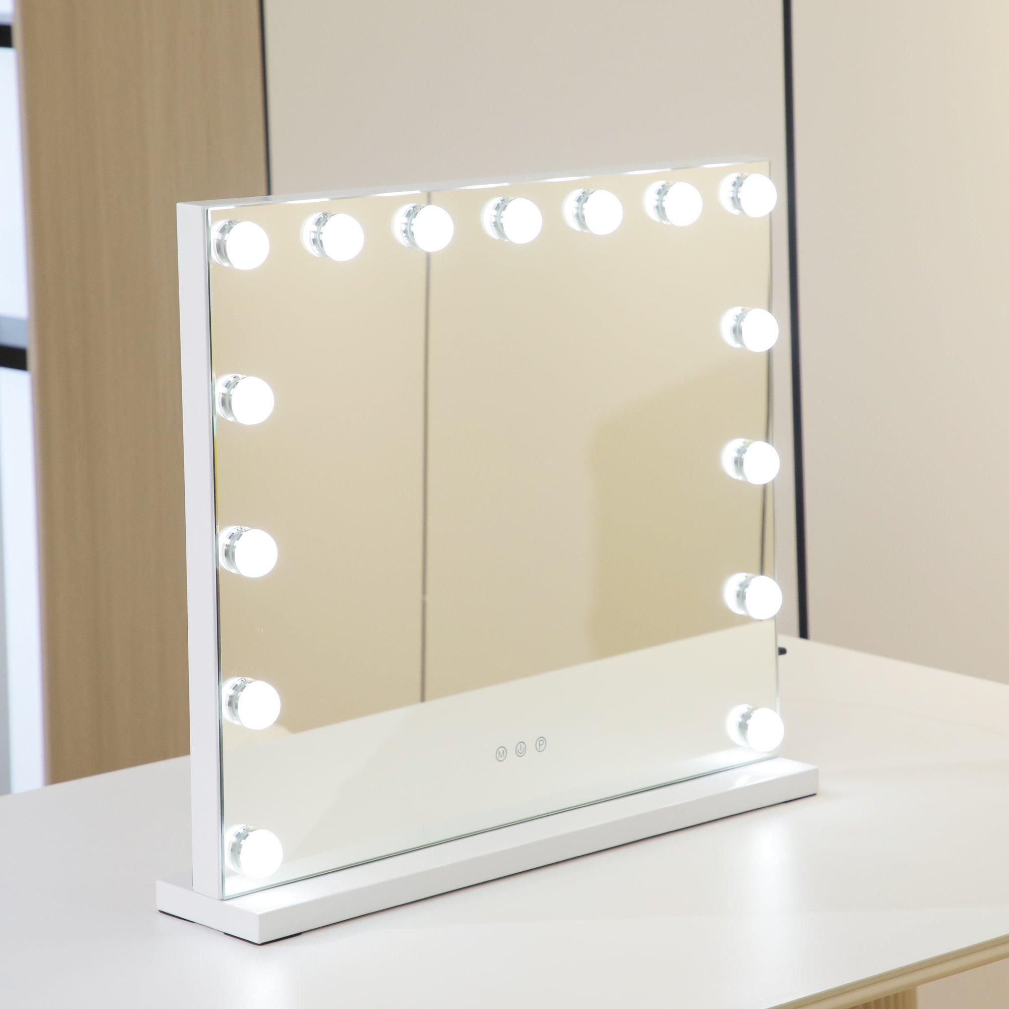 Hollywood Vanity Mirror With 15 LED  Light Bulbs Three Colour Modes