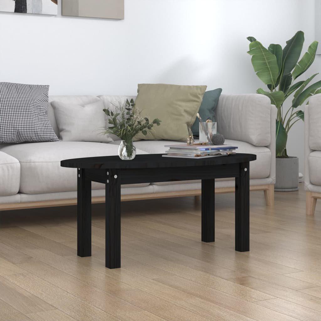 Coffee Table Black 80x40x35 cm Solid Wood Pine