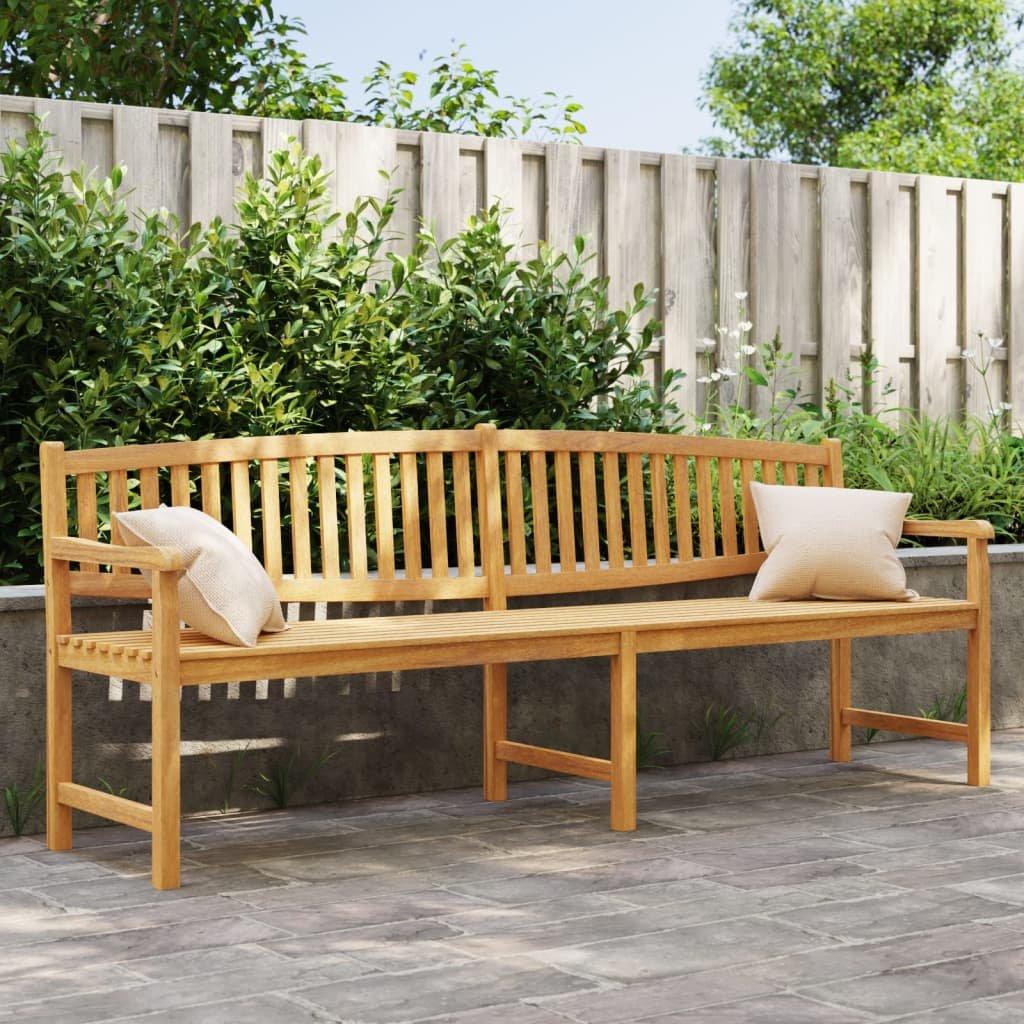 Garden Bench 228x59.5x90 cm Solid Teak Wood