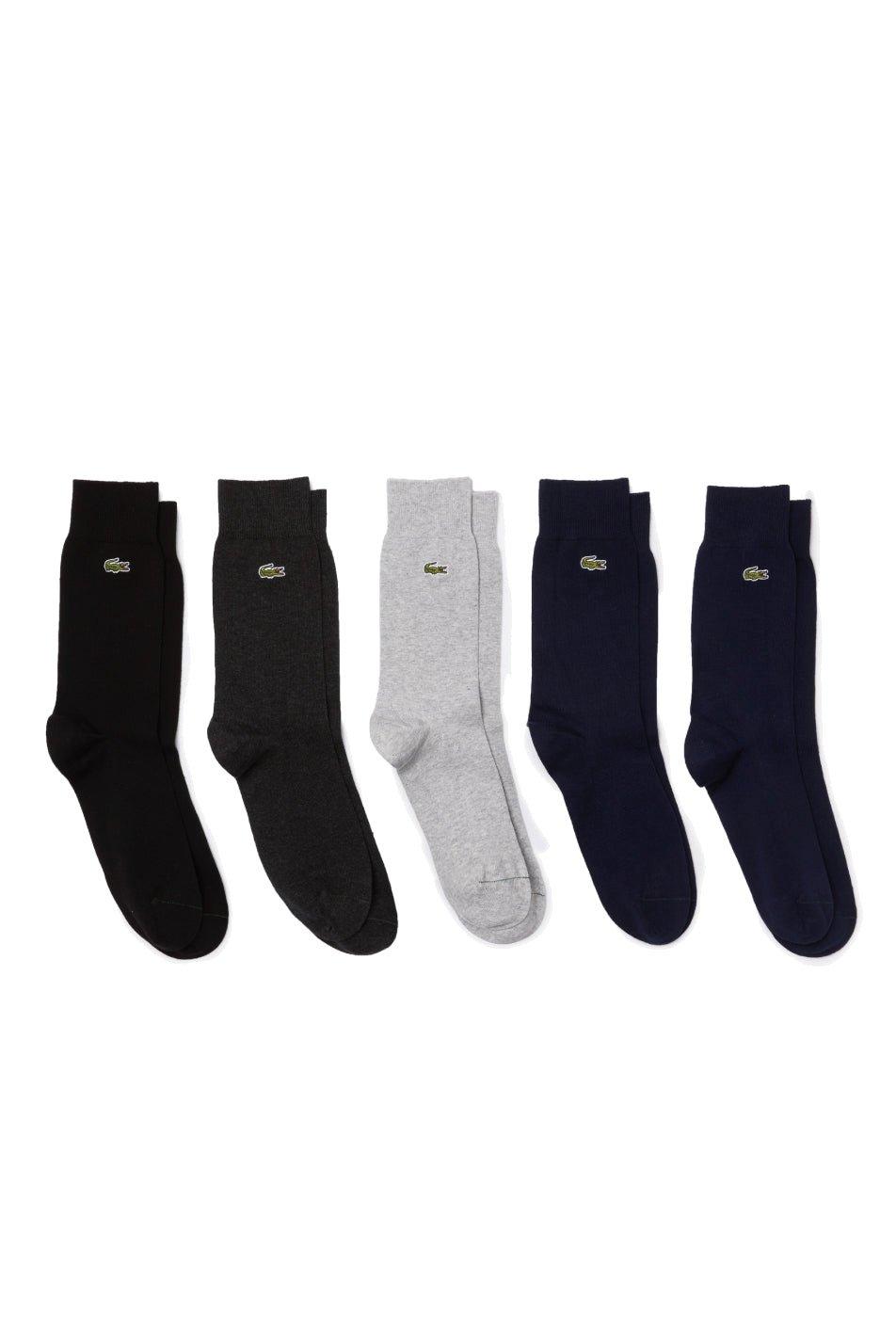 5 pack unisex high-cut cotton pique sock