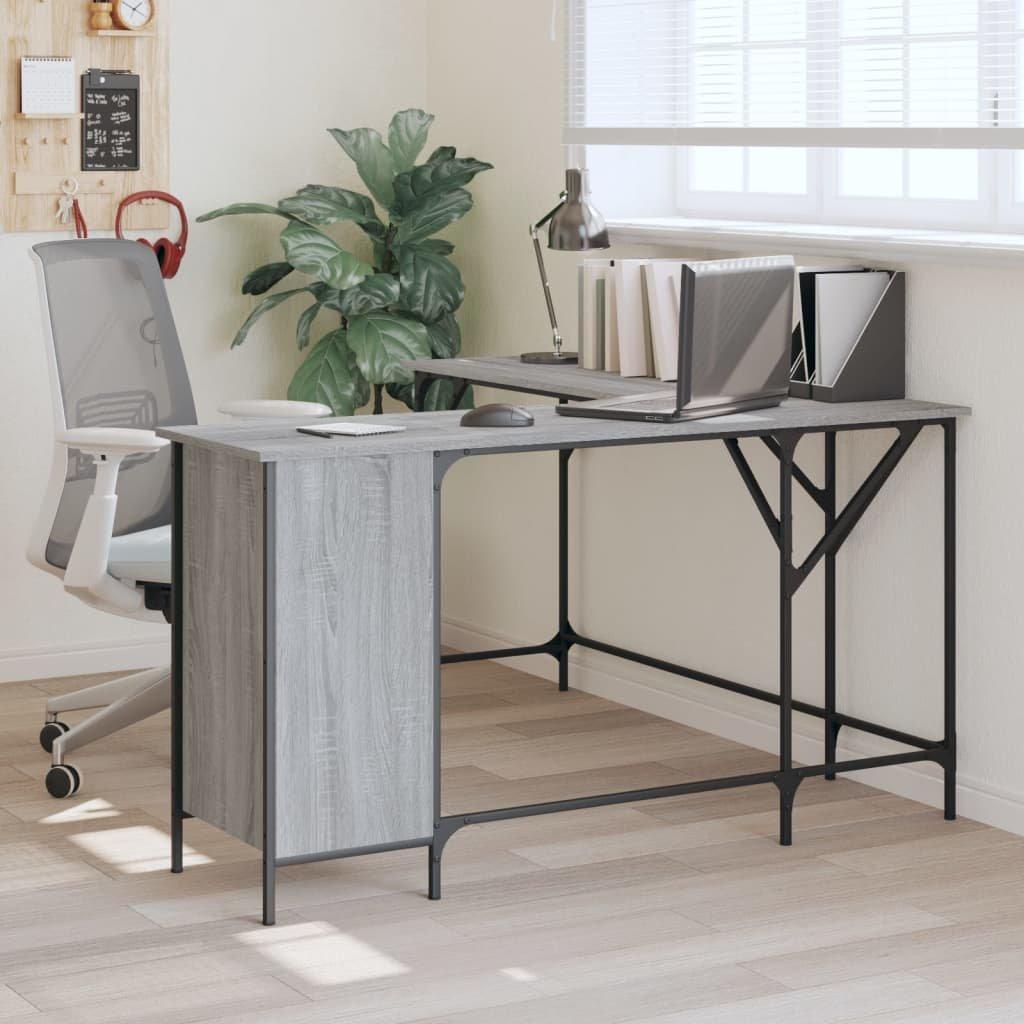 Desk Grey Sonoma 141x141x75 cm Engineered Wood