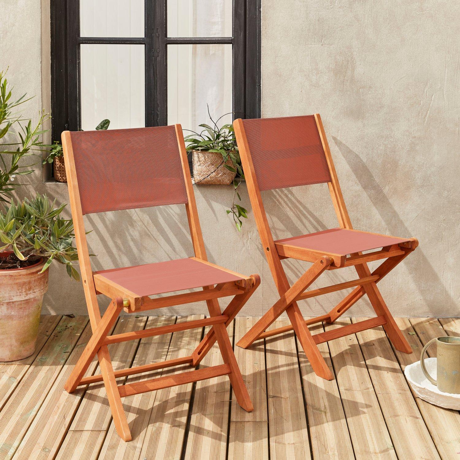 Pair Of Foldable Wooden Garden Chairs