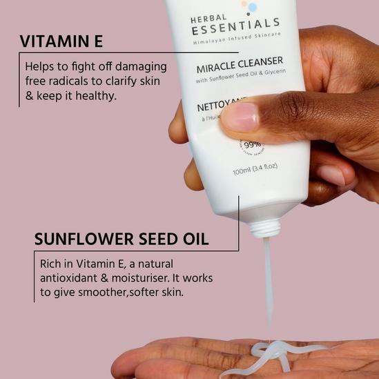 Herbal Essentials Herbal Essentials Miracle Cleanser With Sunflower Oil & Glycerin 100ml 2