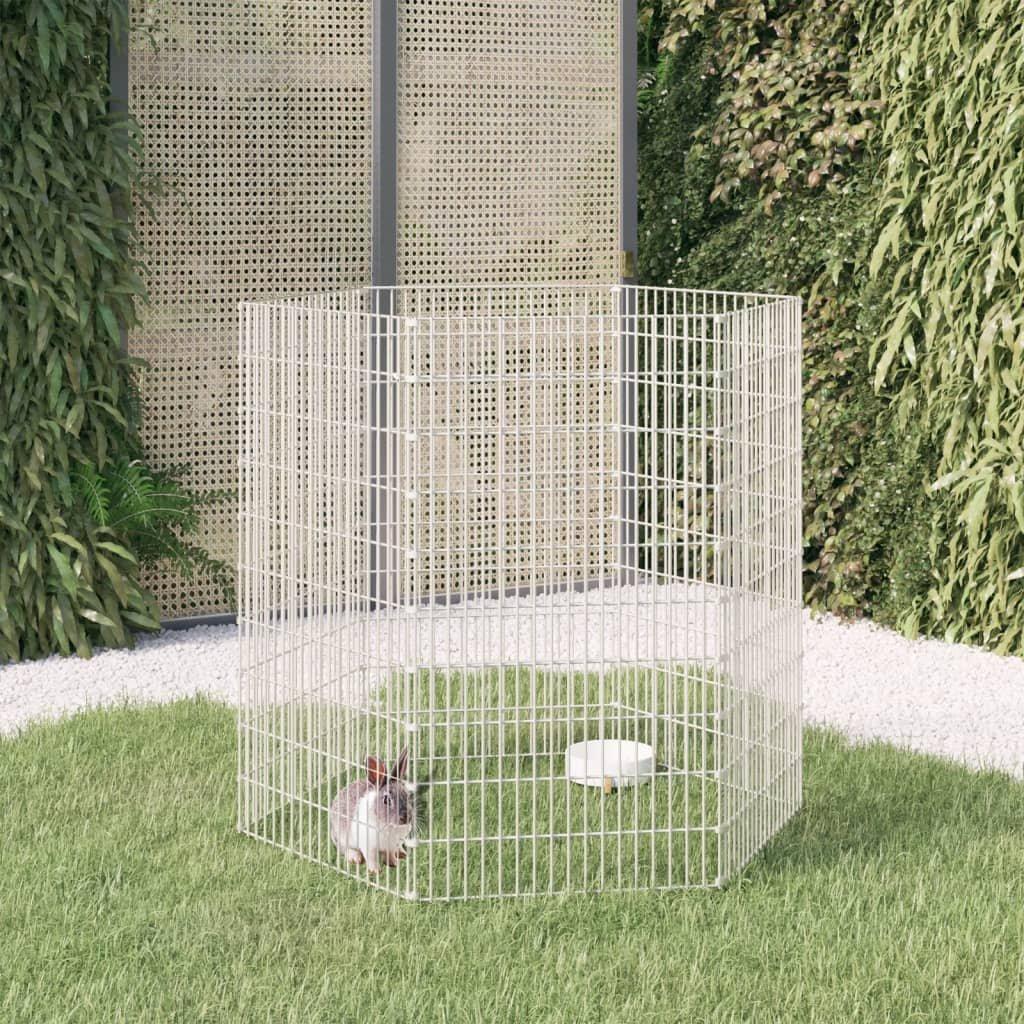 6-Panel Rabbit Cage 54x100 cm Galvanised Iron