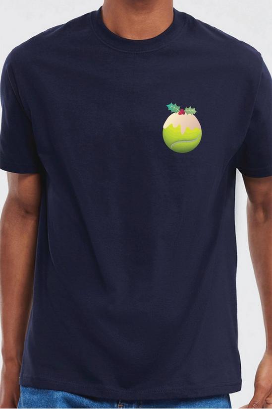 The Alphabet Gift Shop Tennis Christmas Pudding T Shirt 1