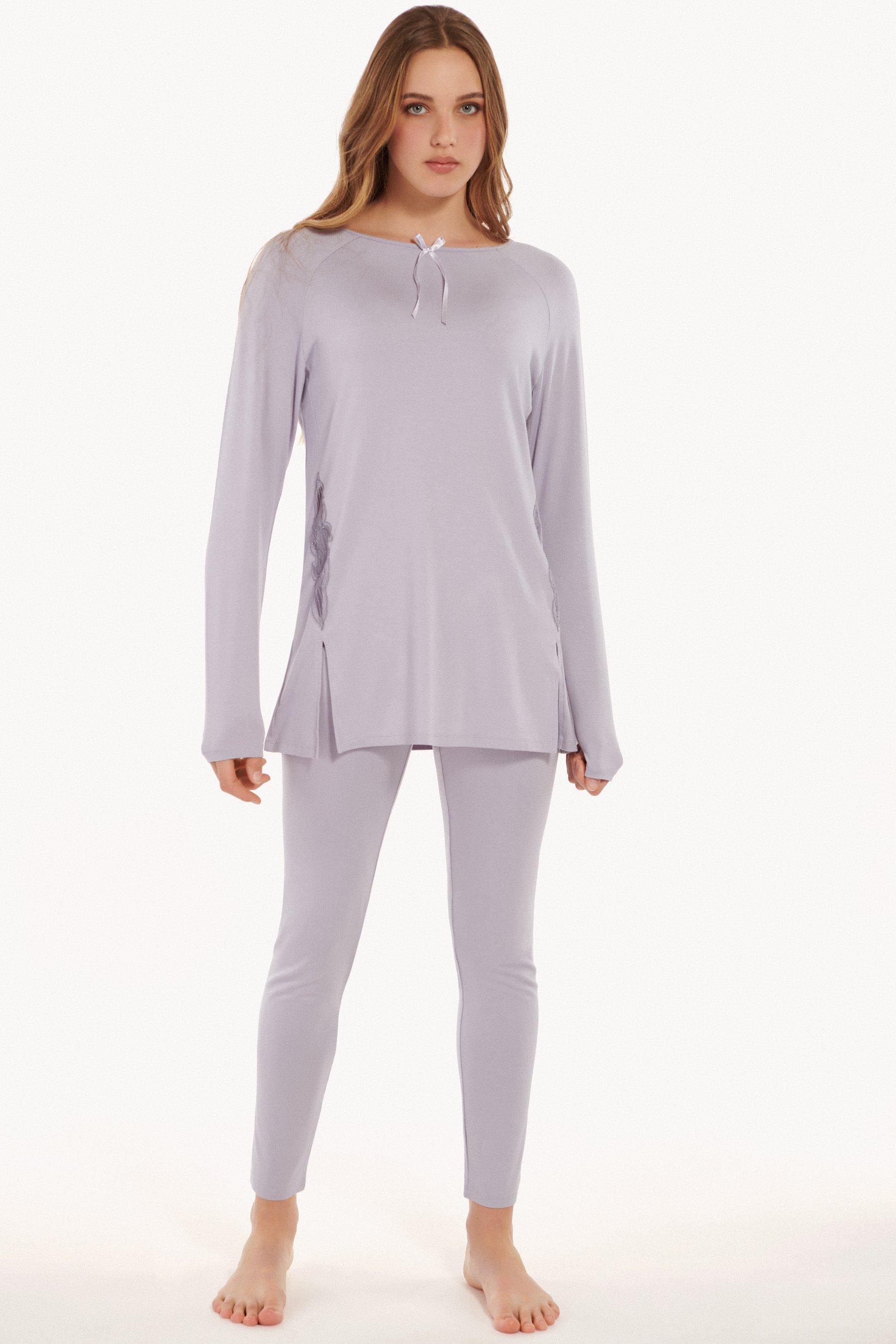 'Ivette' Long Sleeve Tunic Pyjama Set