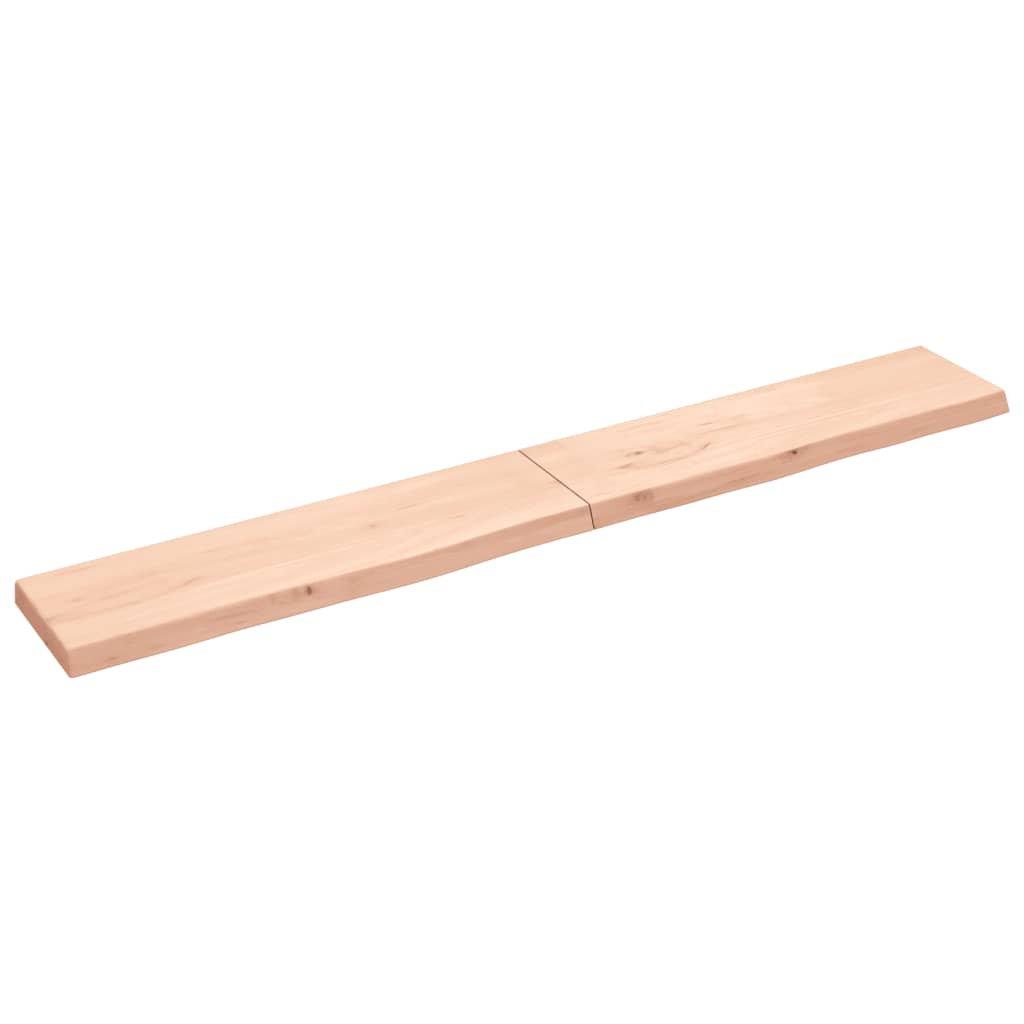 Wall Shelf 220x30x(2-6) cm Untreated Solid Wood Oak