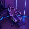 Alivio LED Leather Grey Gaming Chair RGB Lights thumbnail 1