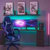 Alivio LED Leather Grey Gaming Chair RGB Lights thumbnail 3