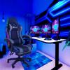Alivio LED Leather Grey Gaming Chair RGB Lights thumbnail 5