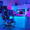 Alivio LED Leather Grey Gaming Chair RGB Lights thumbnail 6