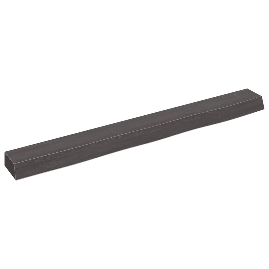 Wall Shelf Dark Grey 100x10x6 cm Treated Solid Wood Oak