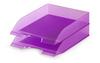 Durable Translucent Stackable Letter Tray Document Paper File | A4+ Clear Purple thumbnail 2