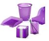 Durable Translucent Stackable Letter Tray Document Paper File | A4+ Clear Purple thumbnail 3