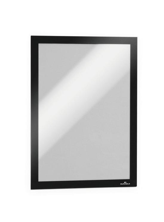 Durable DURAFRAME Self Adhesive Magnetic Signage Frame | 10 Pack | A4 Black 3