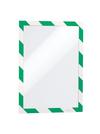 Durable DURAFRAME Adhesive Magnetic Hazard Frame | 2 Pack | A4 Green & White thumbnail 1