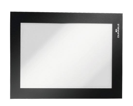 Durable DURAFRAME Magnetic Document Signage Frame for Metal | 5 Pack | A6 Black 1