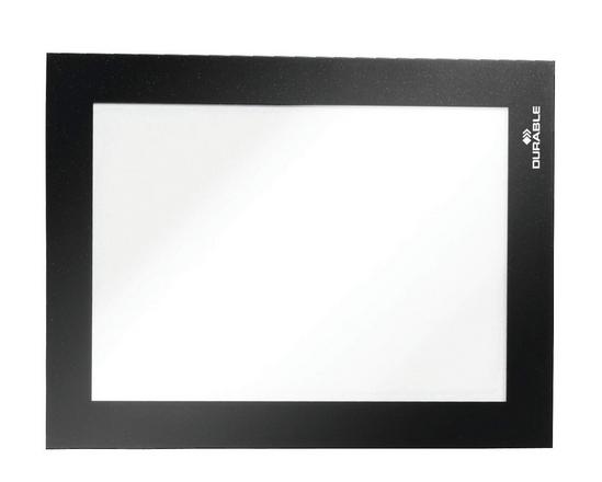 Durable DURAFRAME Magnetic Document Signage Frame for Metal | 5 Pack | A6 Black 3