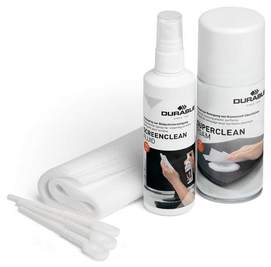 Durable PC Tech Cleaning Kit | Screen Spray, Foam Spray, Wipes & Keyboard Tool 1