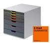 Durable VARICOLOR Desktop Organiser 7 Drawer Colour Coded Modular Storage | A4+ thumbnail 1