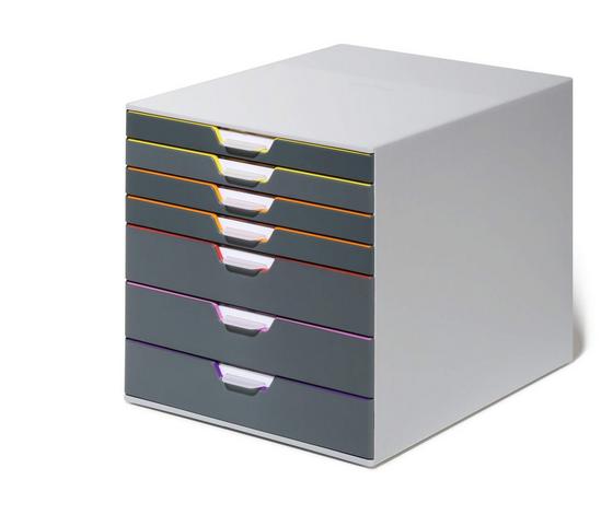 Durable VARICOLOR Desktop Organiser 7 Drawer Colour Coded Modular Storage | A4+ 3