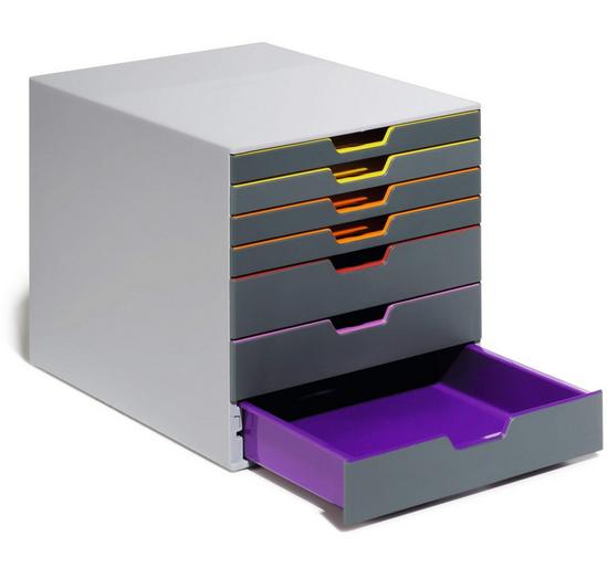Durable VARICOLOR Desktop Organiser 7 Drawer Colour Coded Modular Storage | A4+ 6